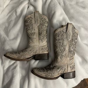 Corral boots, wedding glitter